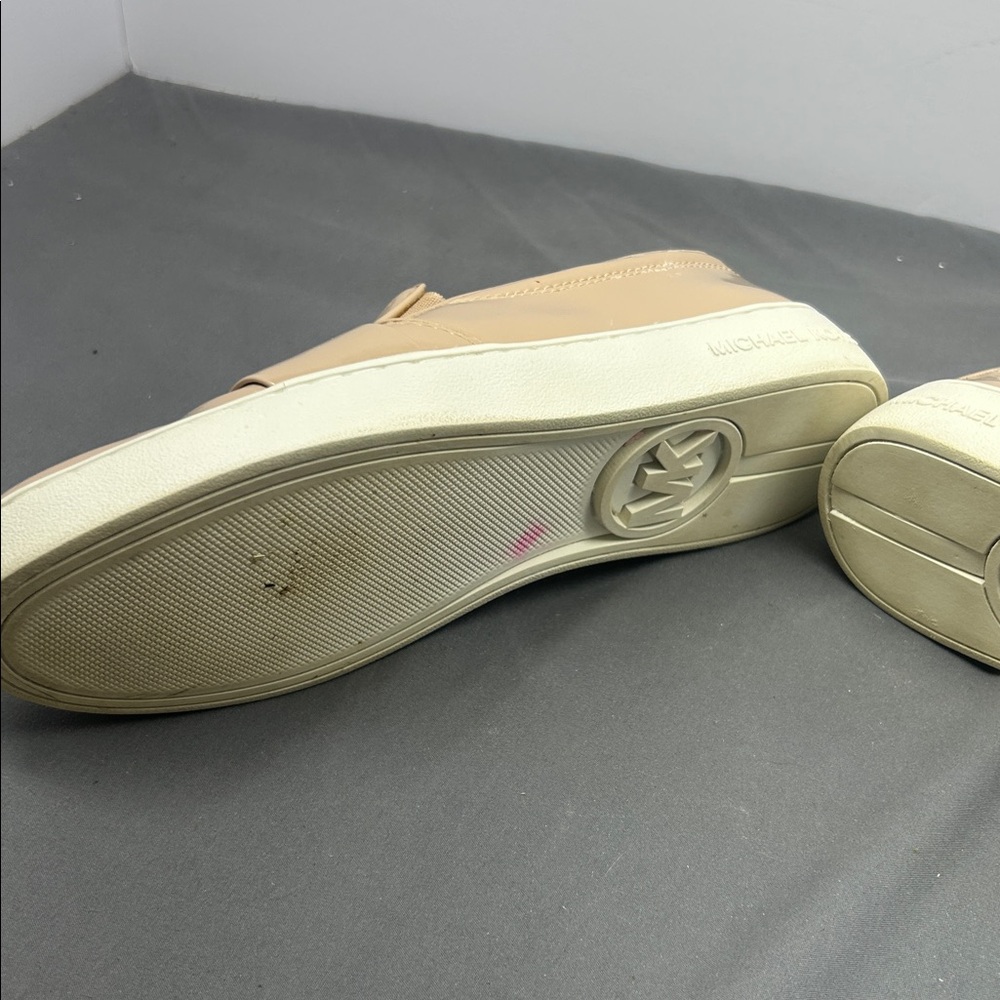 Michael Kors Womens Slip On Sneakers‎ Flats Beige Embellished Jewel Size 6.5M - Picture 6 of 7